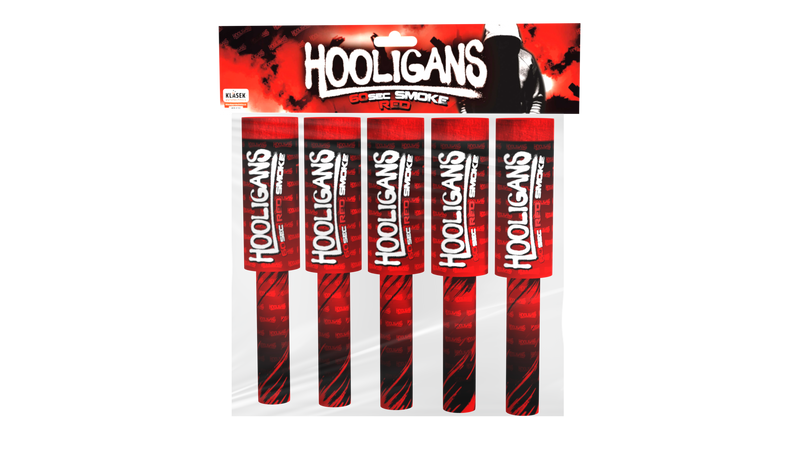 Hooligans Rook Torch - Rood - 60 Sec.